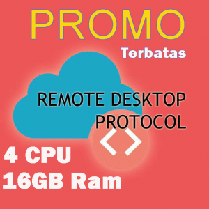 Gambar RDP 4 vCPU 16 GB RAM 250 GB SSD - PROMO TERBATAS !! Full Admin Access