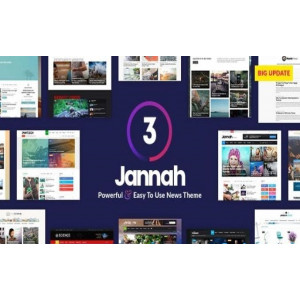 Gambar Jannah Template Wordpress Magazine News AMP BuddyPress Terbaru Lifetime Update