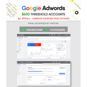 Gambar Google AdWords 600 dollar Threshold Accounts Fast Delivery Friendly Support