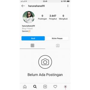 Gambar Jual Akun Instagram 2500 Followers Real Indonesia Termurah