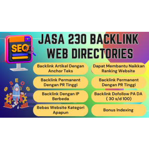 Gambar JASA 230 Backlink Web Directories Bebas Website Kategori Apapun