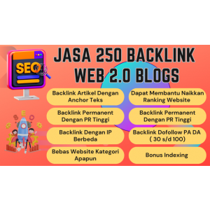 Gambar JASA 250 Backlink Web 2.0 Blogs Bebas Website Kategori Apapun